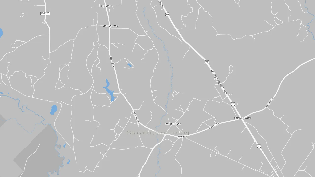 Transit Grade map of Brunswick, TX
