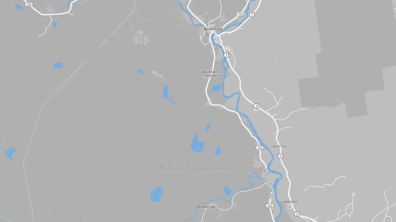 Transit Grade map of Brunswick, VT