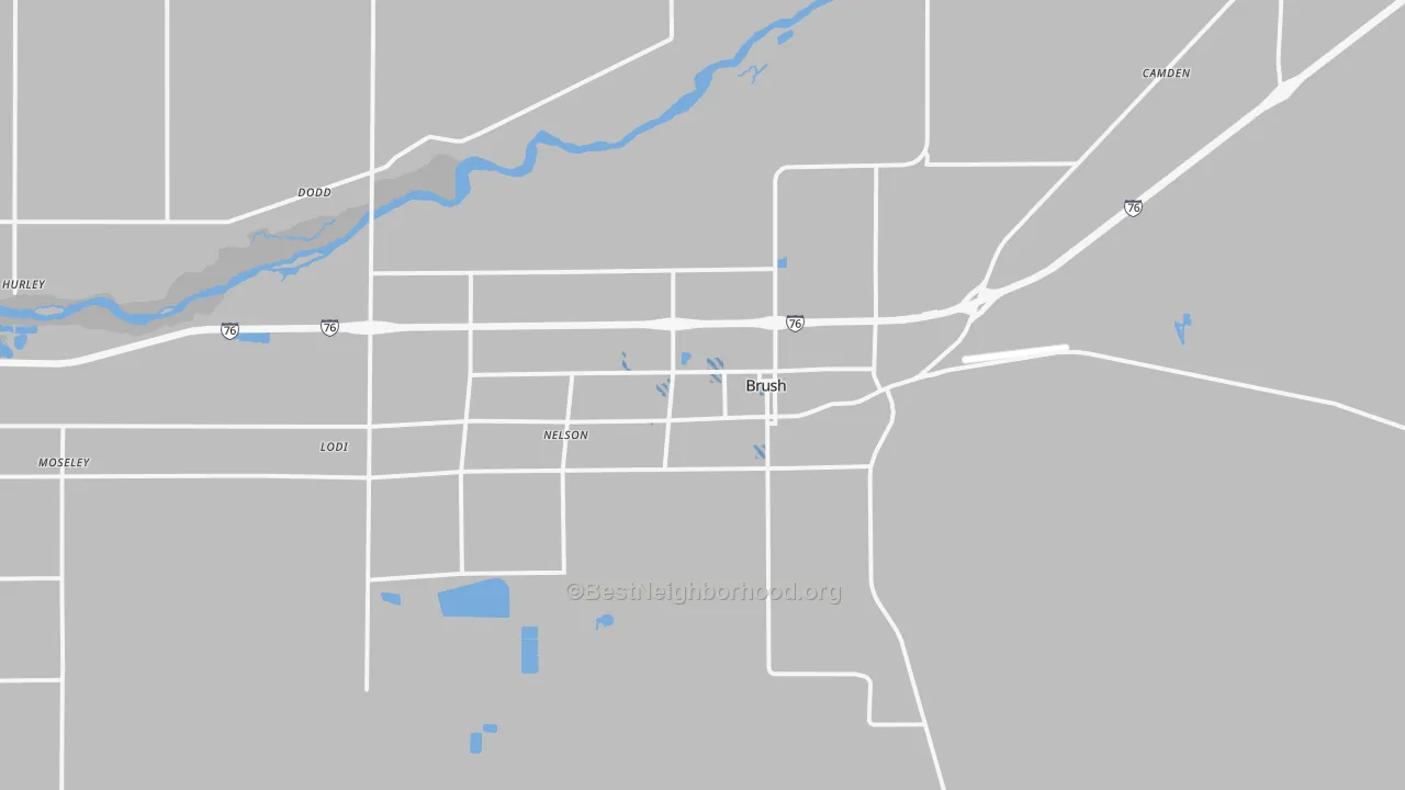 Transit Grade map of Brush, CO