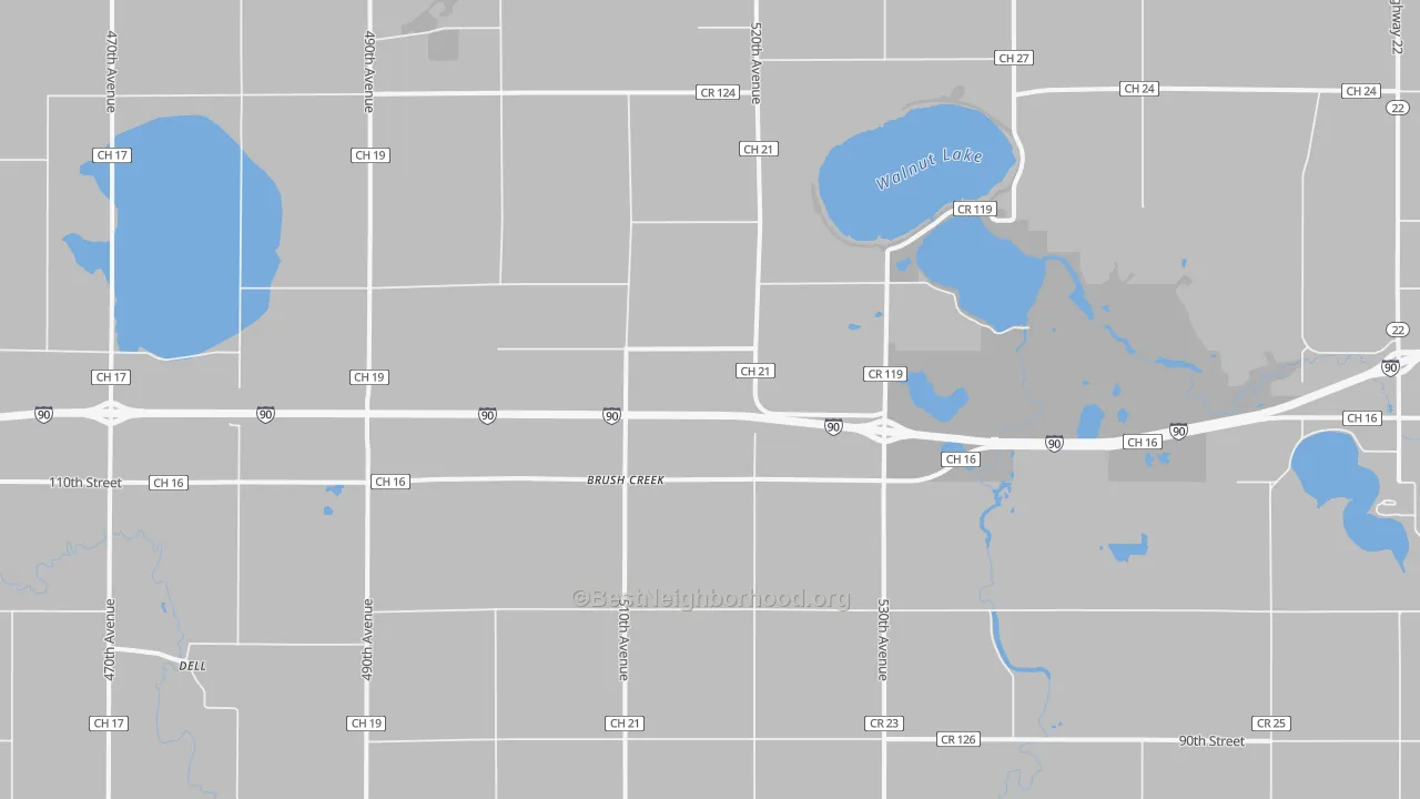Transit Grade map of Brush Creek, MN