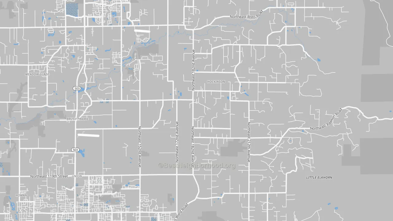 Transit Grade map of Brush Prairie, WA