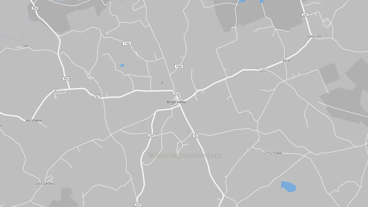 Transit Grade map of Brush Valley, PA