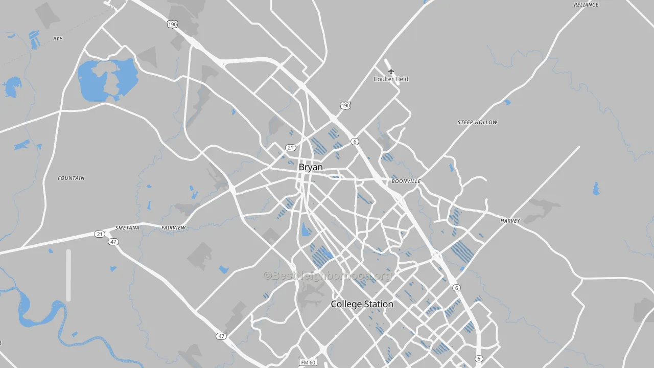 Transit Grade map of Bryan, TX