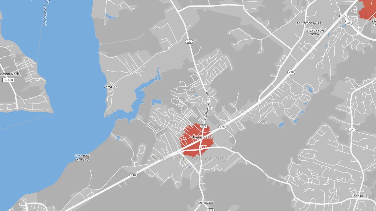 Transit Grade map of Bryans Road, MD