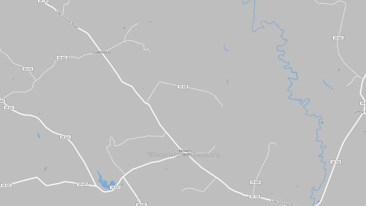 Transit Grade map of Bryants Corner, VA