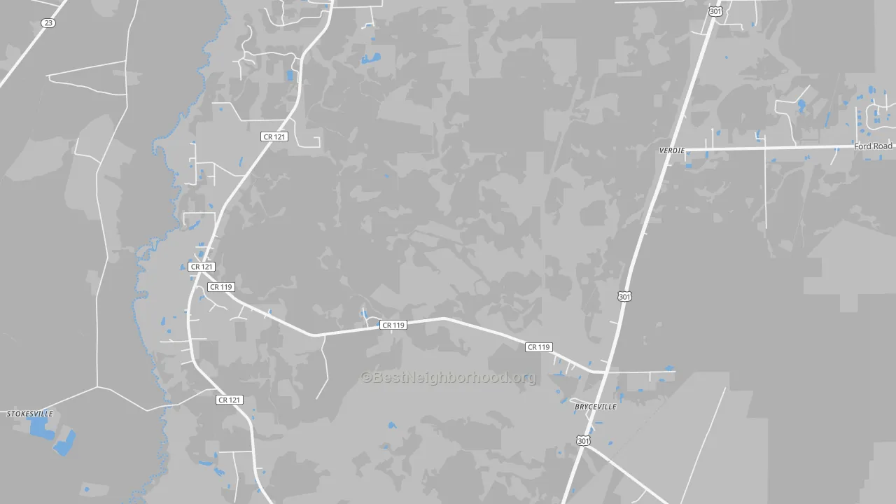 Transit Grade map of Bryceville, FL