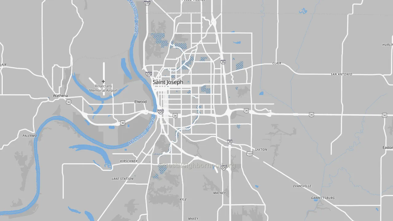 Transit Grade map of Buchanan County, MO
