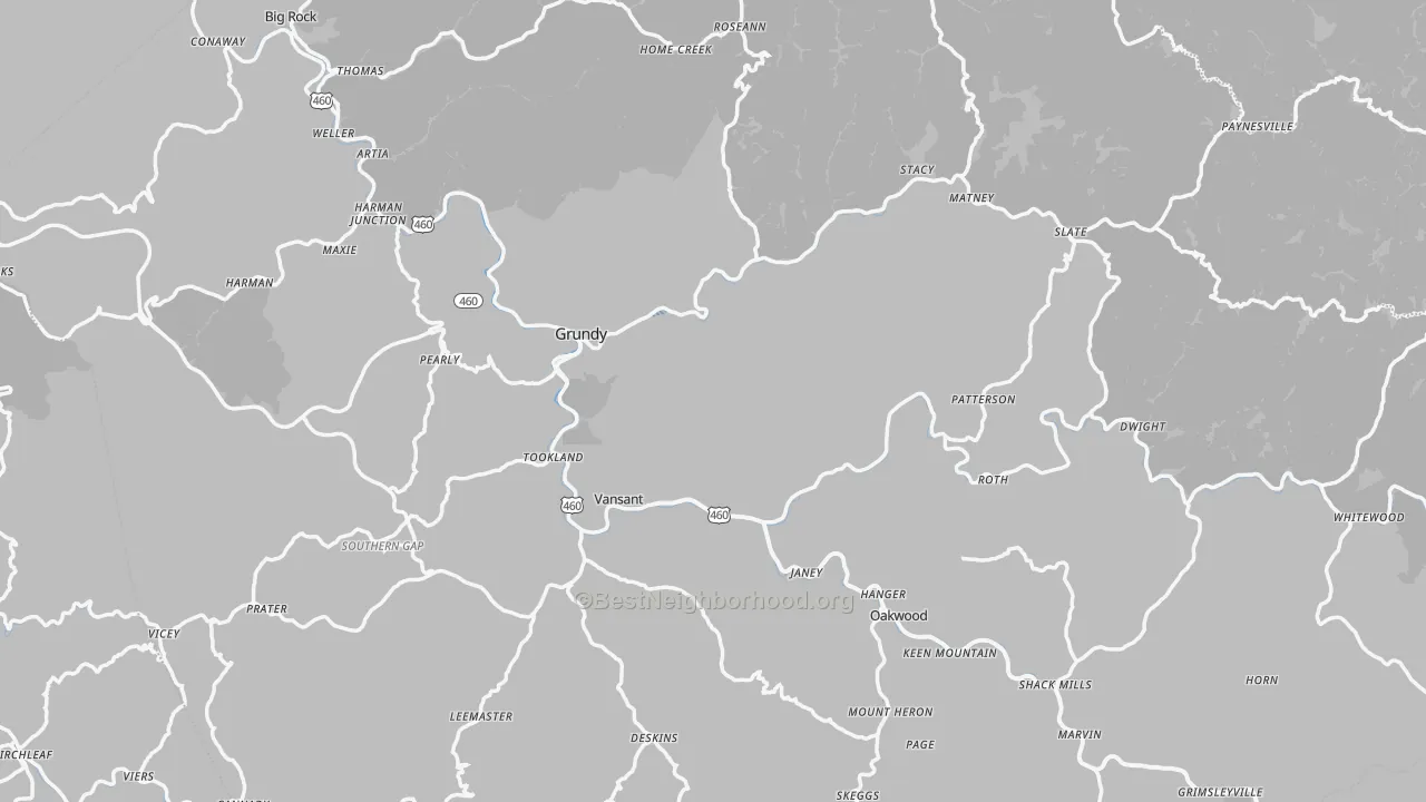 Transit Grade map of Buchanan County, VA
