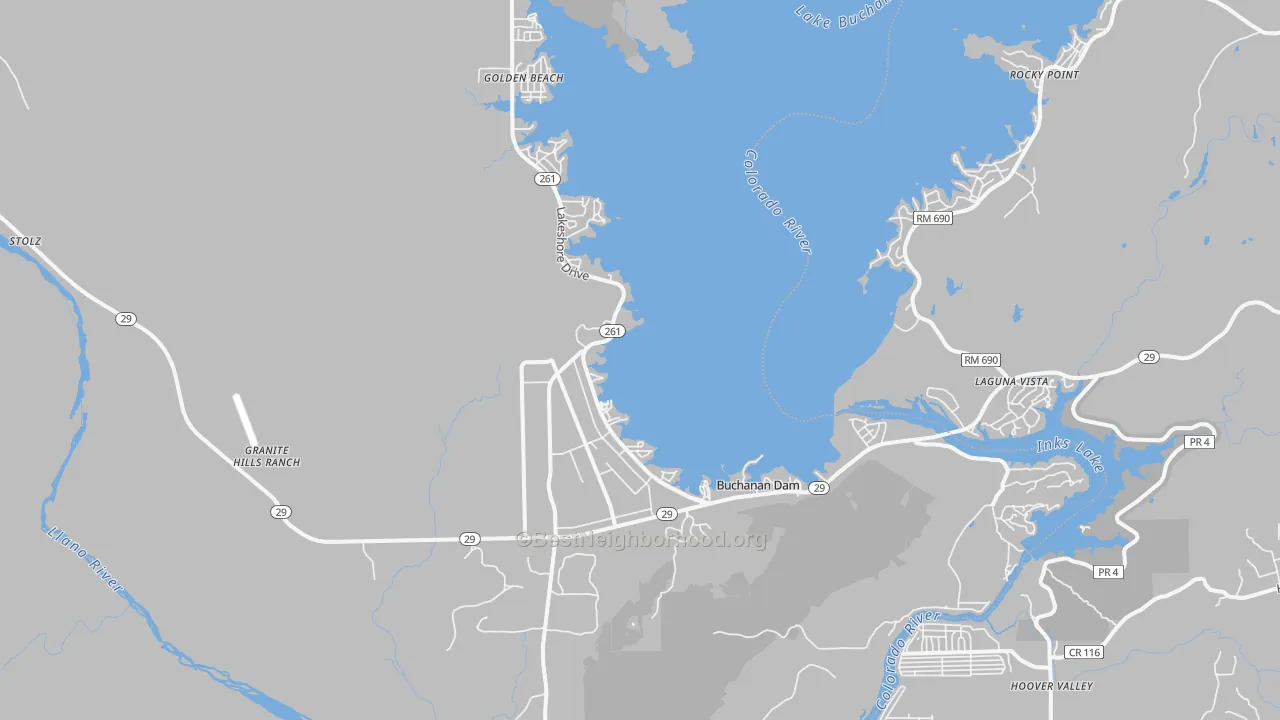 Transit Grade map of Buchanan Dam, TX