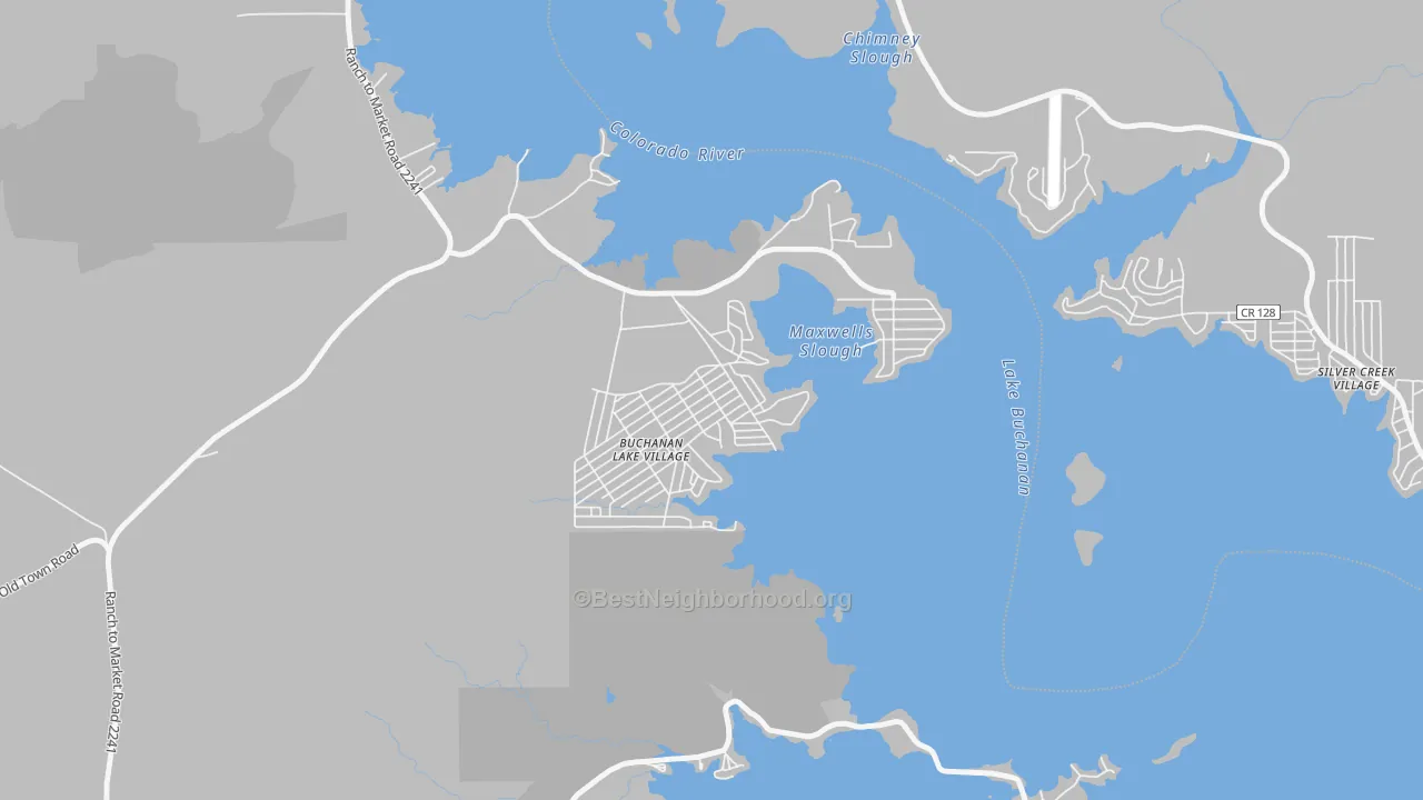 Transit Grade map of Buchanan Lake Village, TX