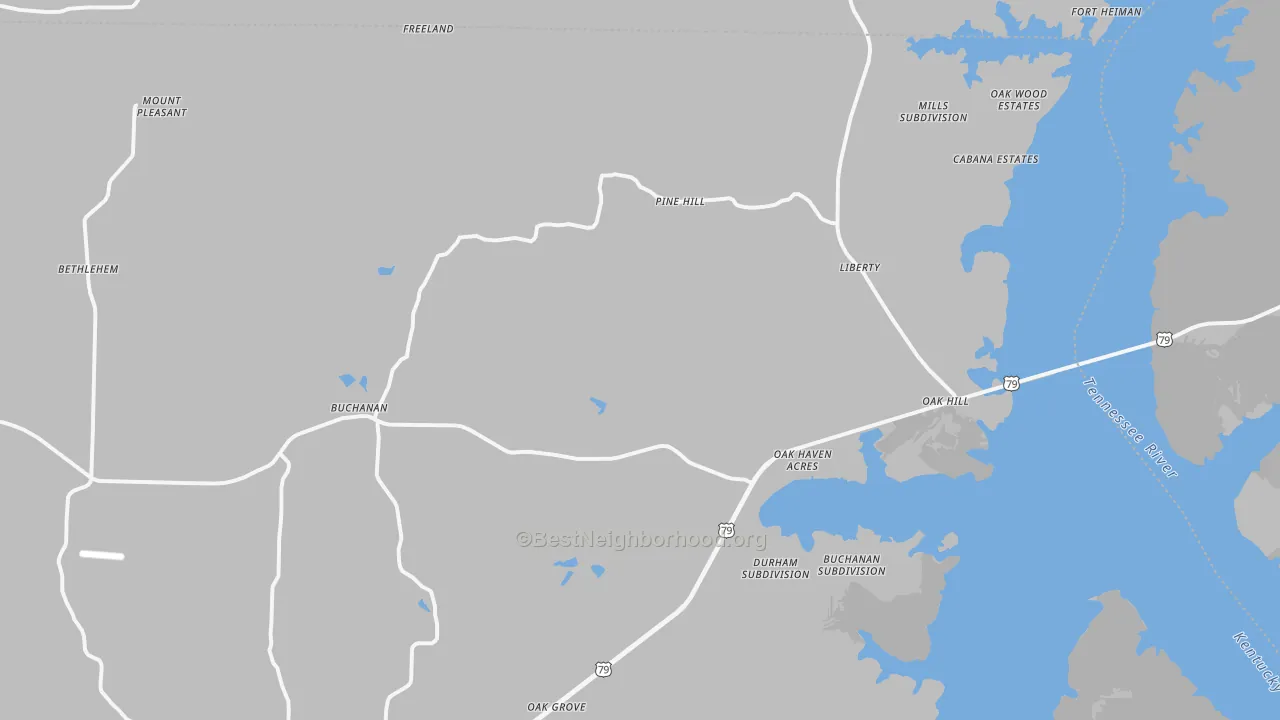 Transit Grade map of Buchanan, TN