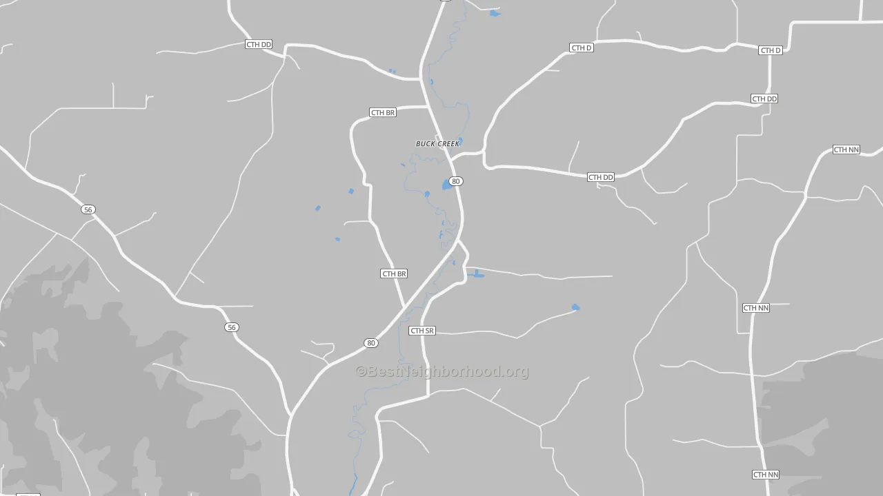 Transit Grade map of Buck Creek, WI