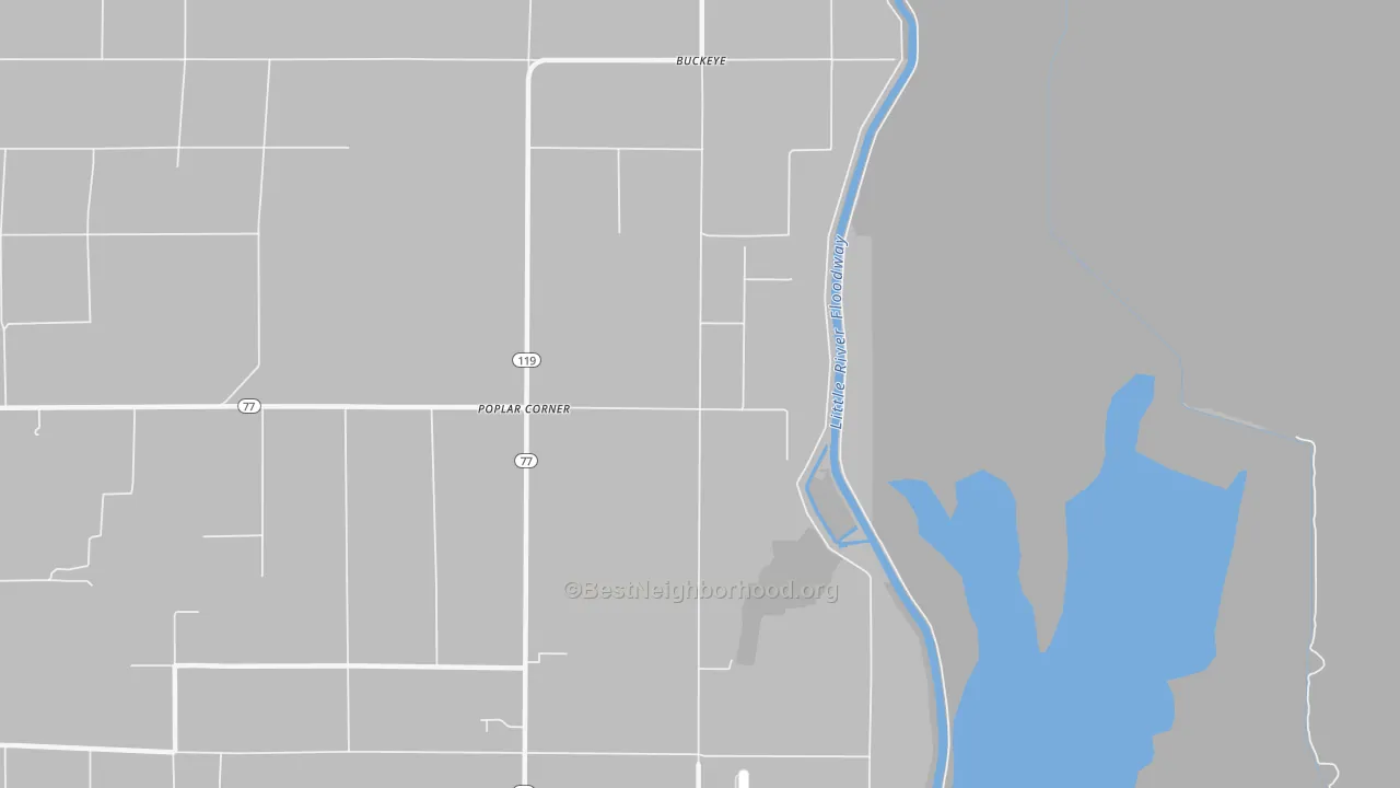 Transit Grade map of Buckeye, AR