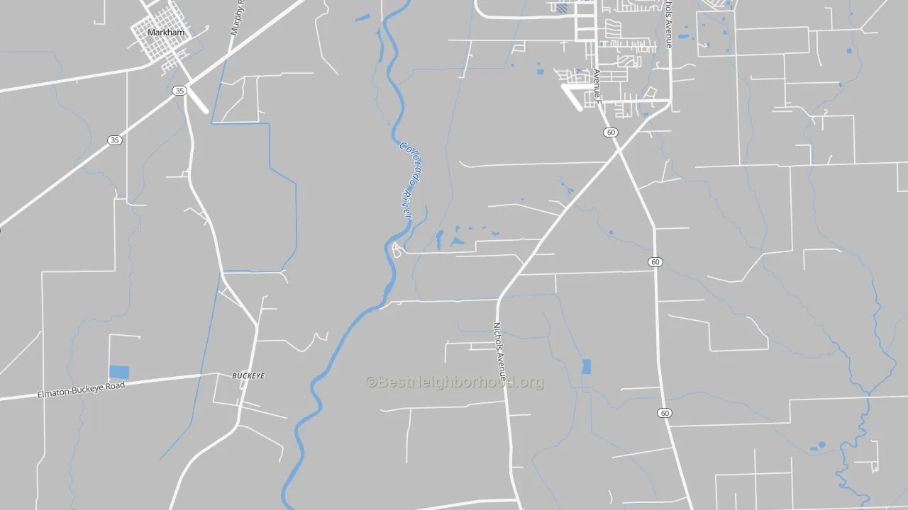 Transit Grade map of Buckeye, TX