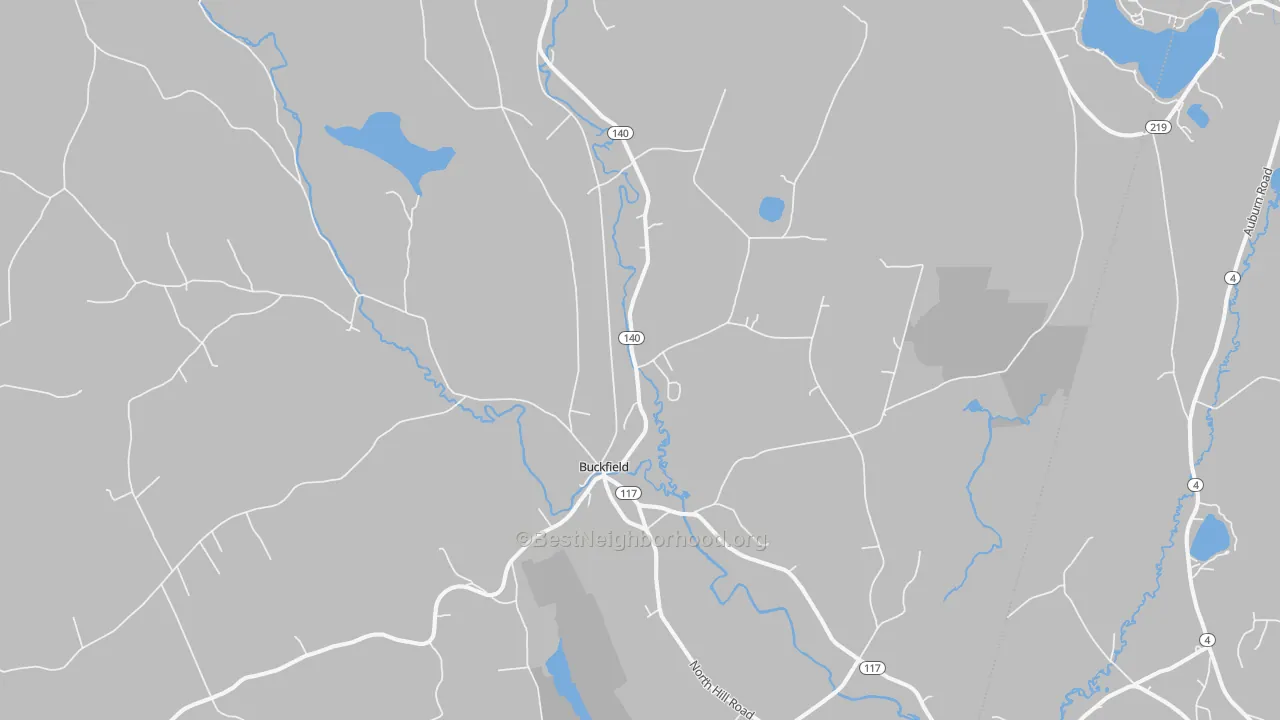 Transit Grade map of Buckfield, ME