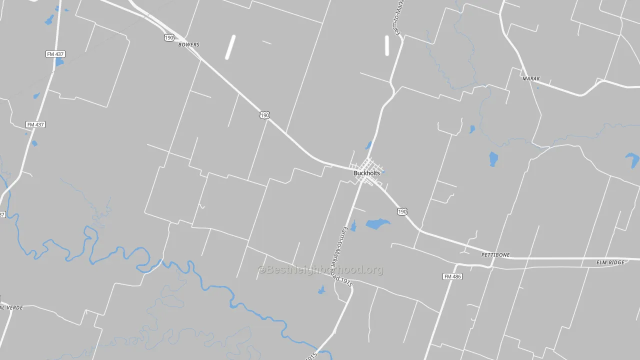 Transit Grade map of Buckholts, TX