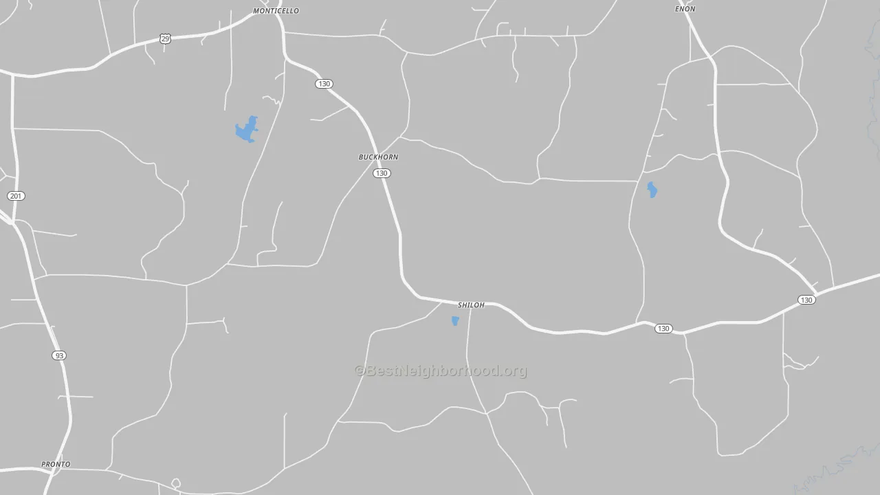 Transit Grade map of Buckhorn, AL
