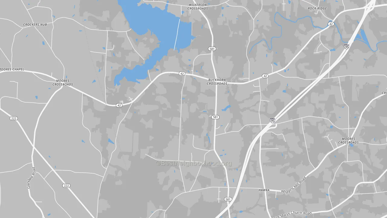 Transit Grade map of Buckhorn Crossroads, NC