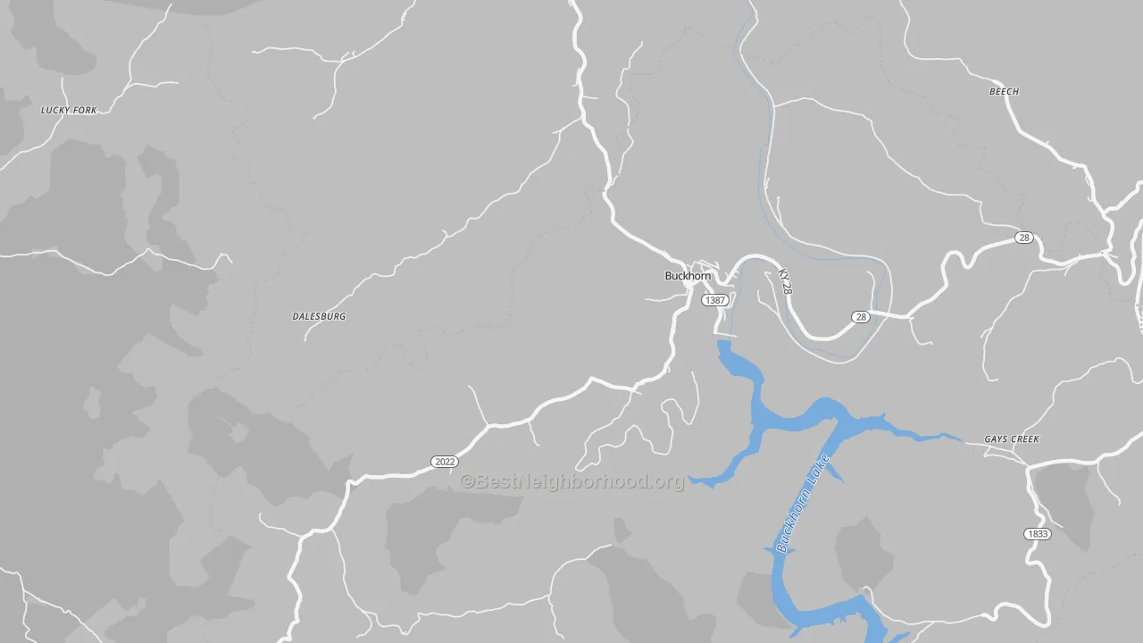 Transit Grade map of Buckhorn, KY