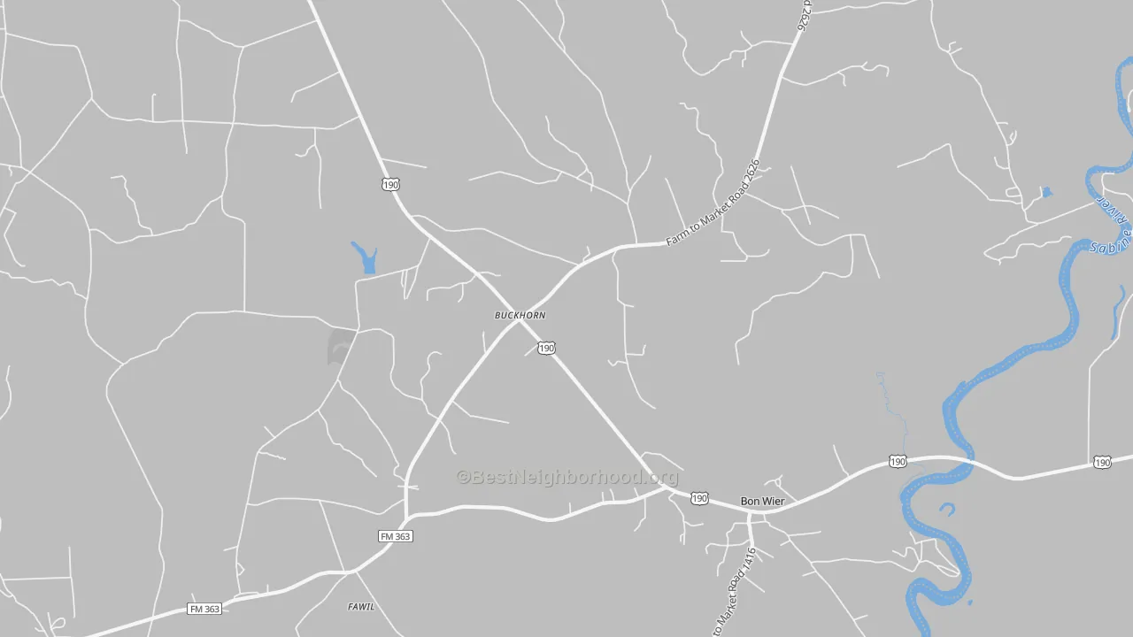 Transit Grade map of Buckhorn, TX
