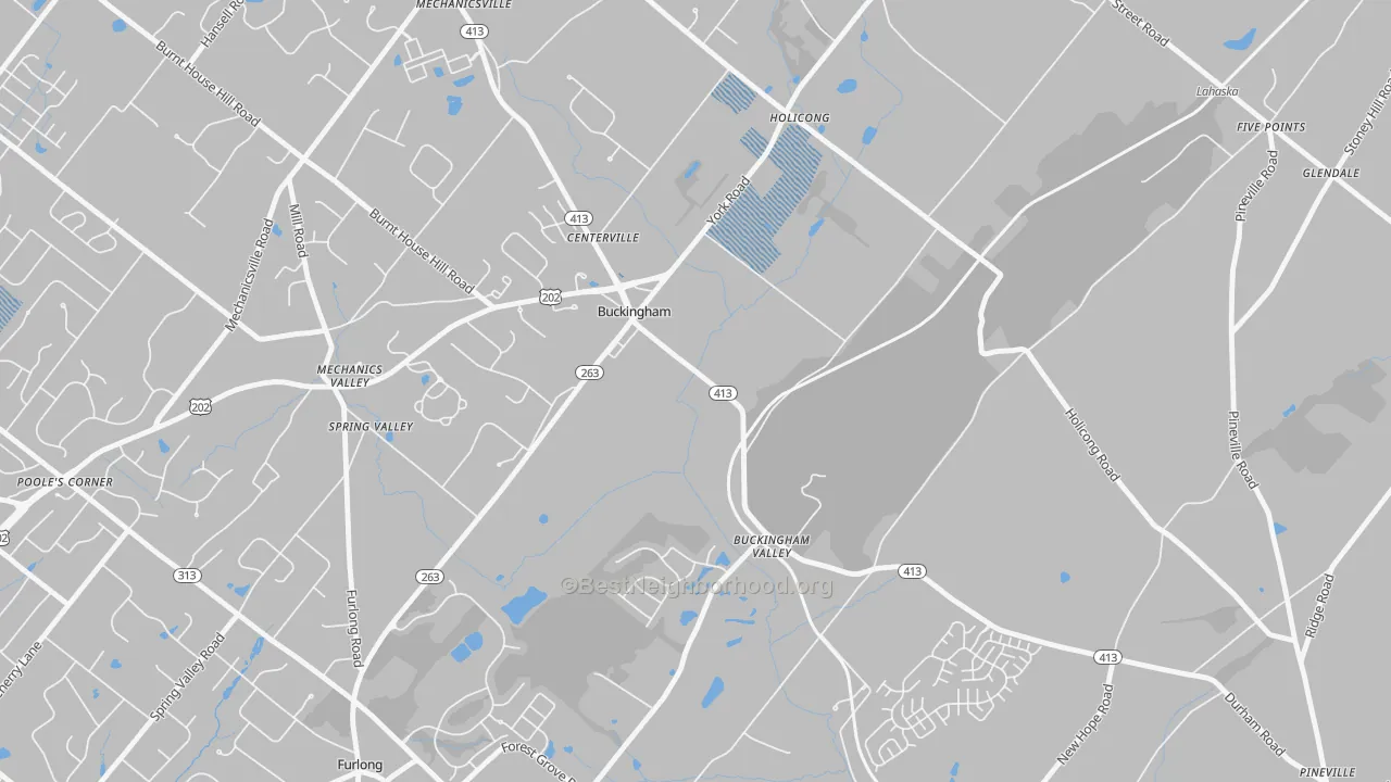 Transit Grade map of Buckingham, PA