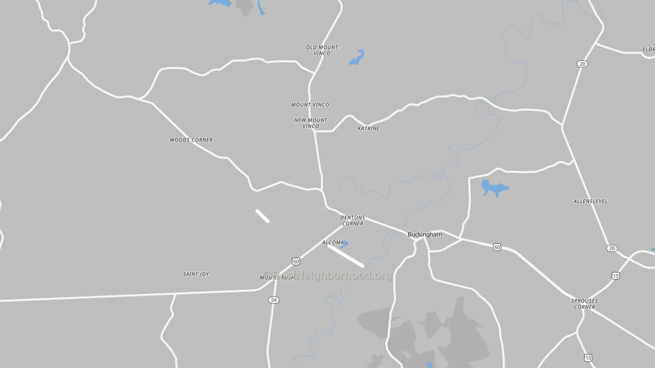 Transit Grade map of Buckingham, VA