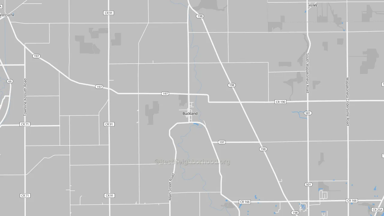 Transit Grade map of Buckland, OH