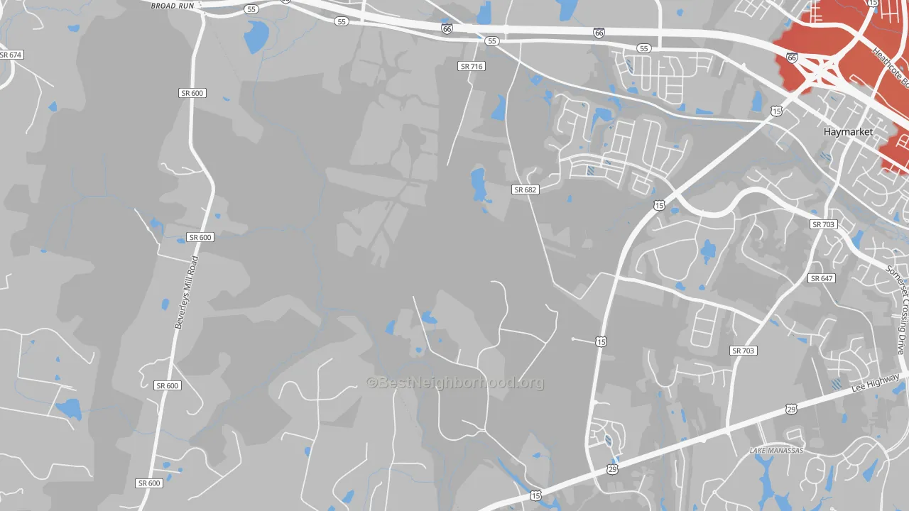 Transit Grade map of Buckland, VA
