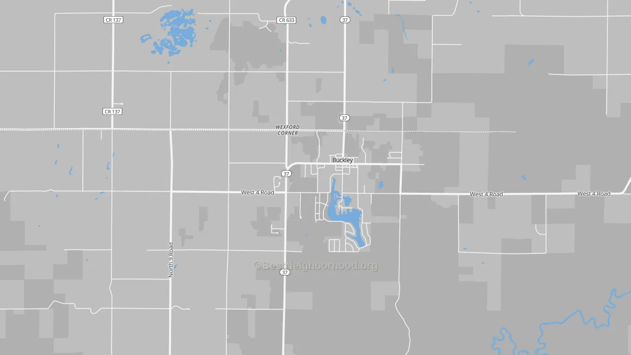 Transit Grade map of Buckley, MI