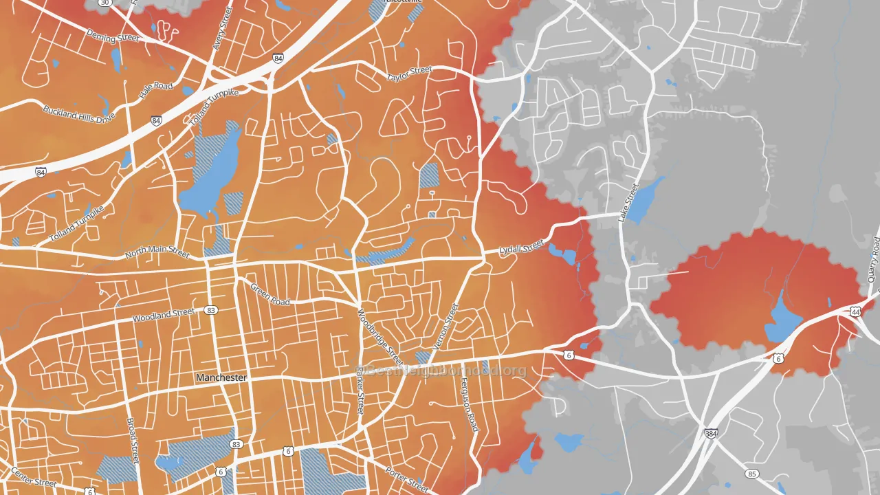 Transit Grade map of Buckley, Oakland, CT