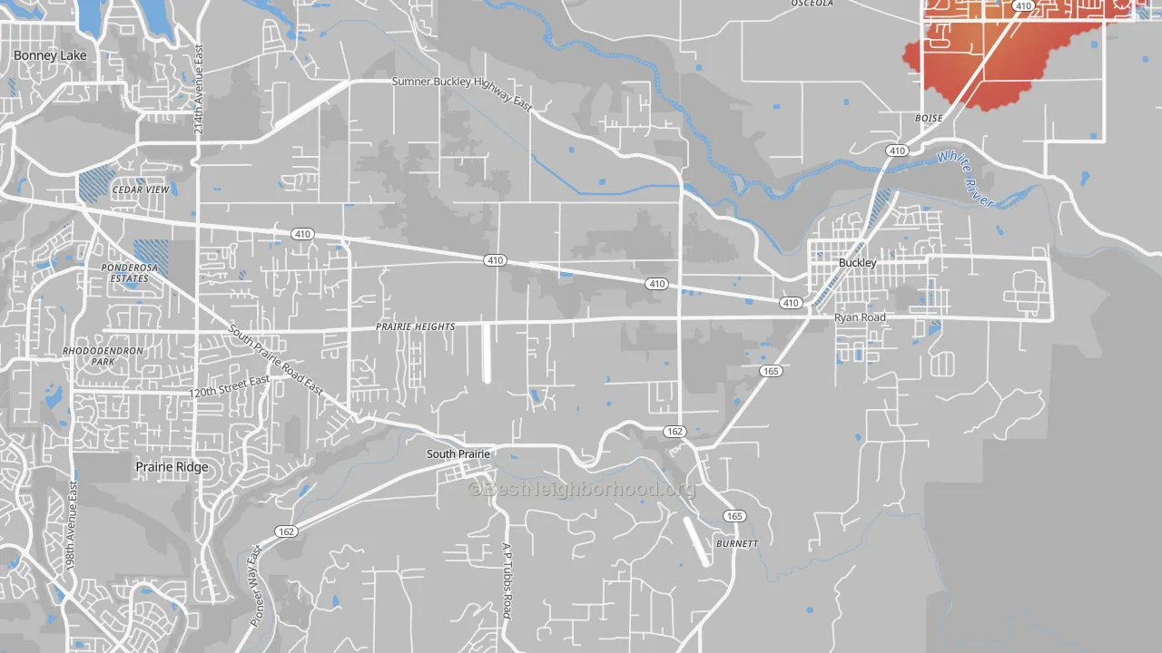 Transit Grade map of Buckley, WA