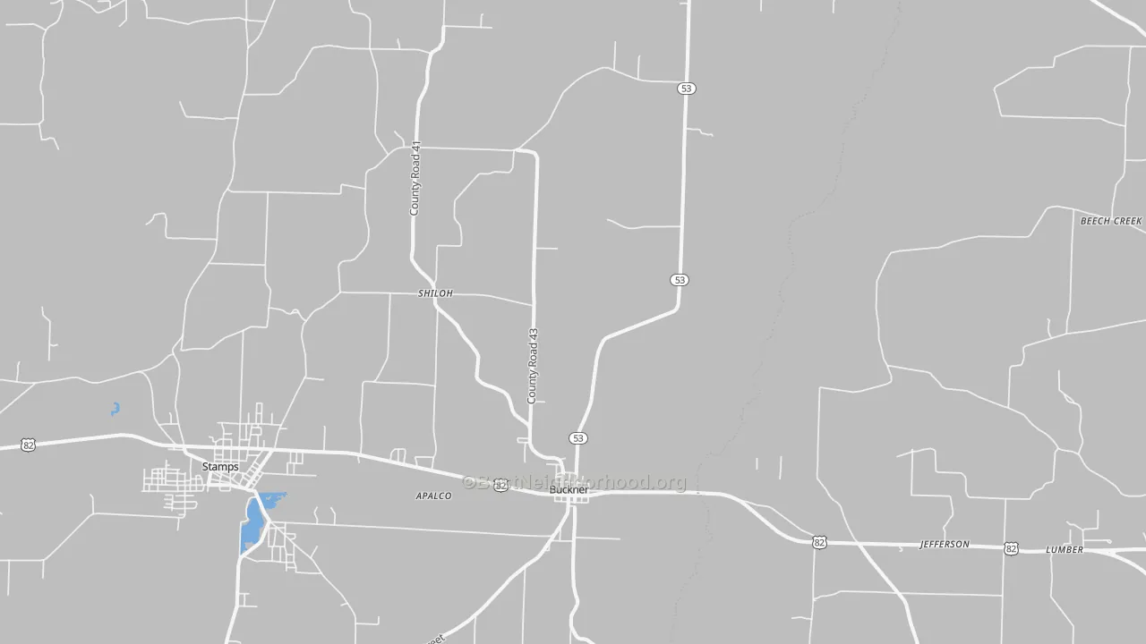 Transit Grade map of Buckner, AR