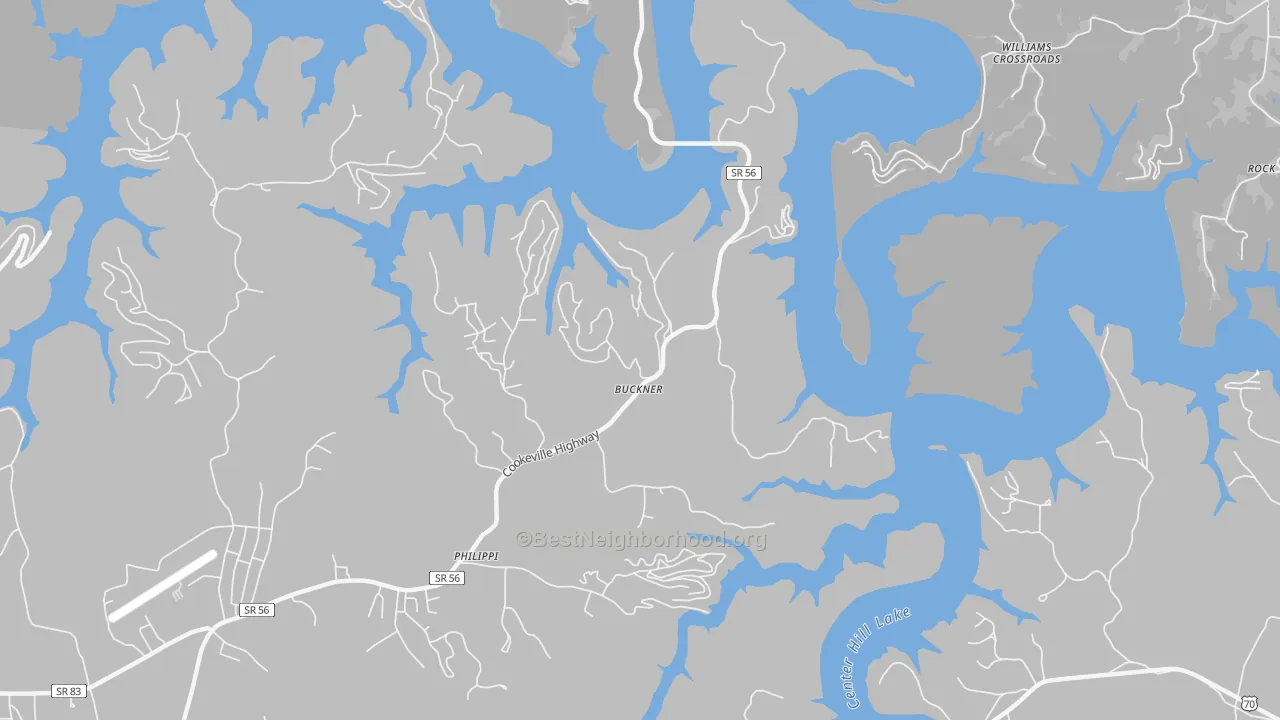 Transit Grade map of Buckner, TN