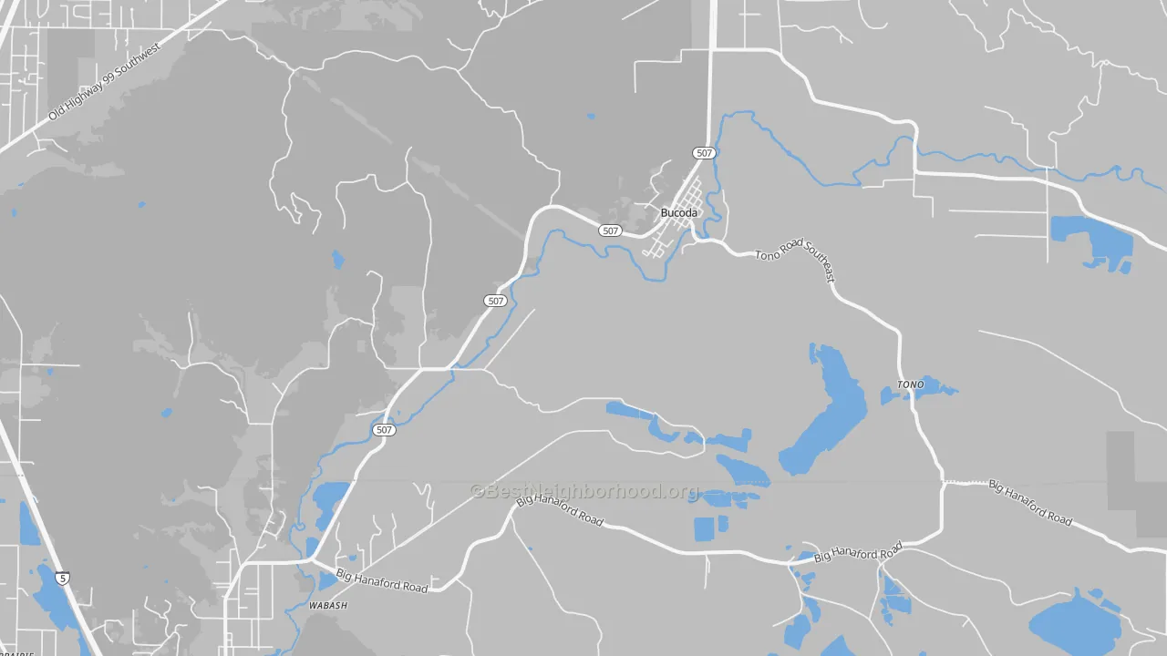 Transit Grade map of Bucoda, WA