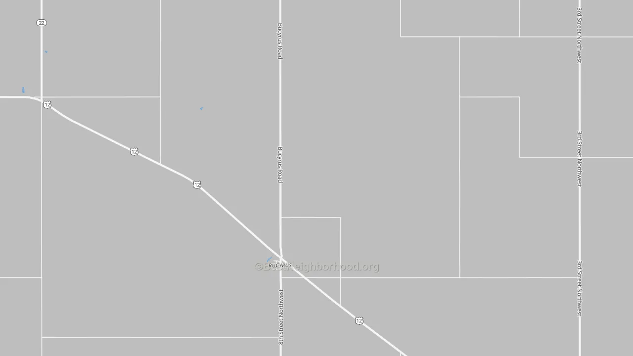 Transit Grade map of Bucyrus, ND