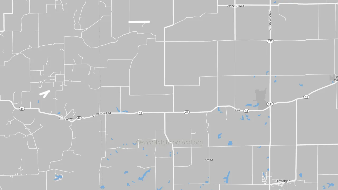 Transit Grade map of Bud, IN