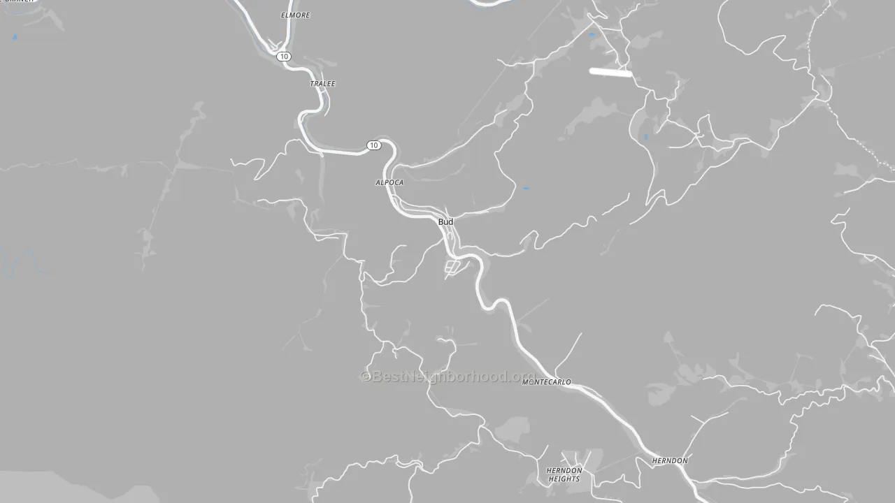 Transit Grade map of Bud, WV