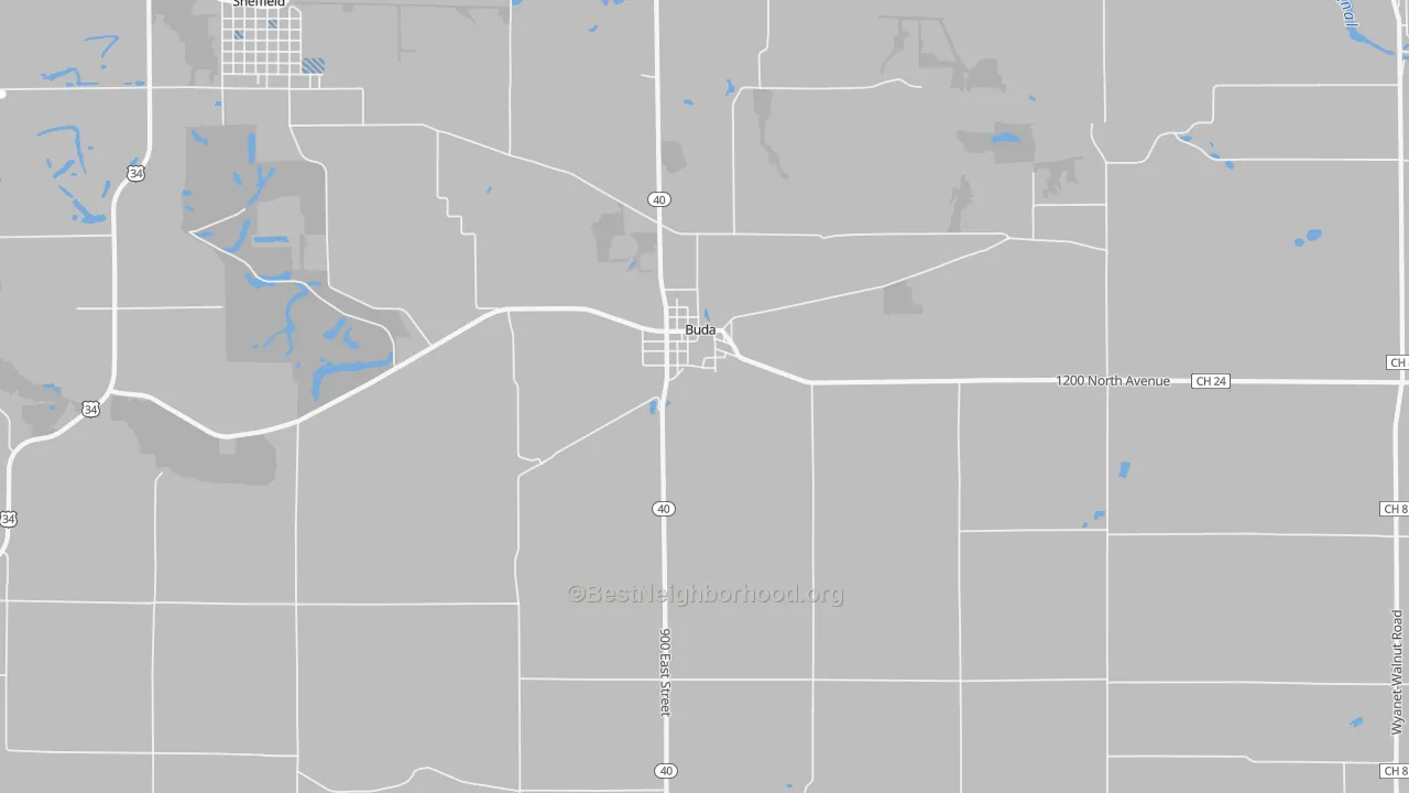 Transit Grade map of Buda, IL