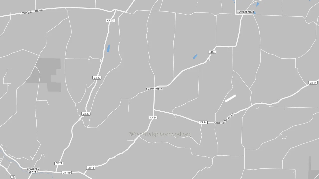 Transit Grade map of Buena Vista, NY
