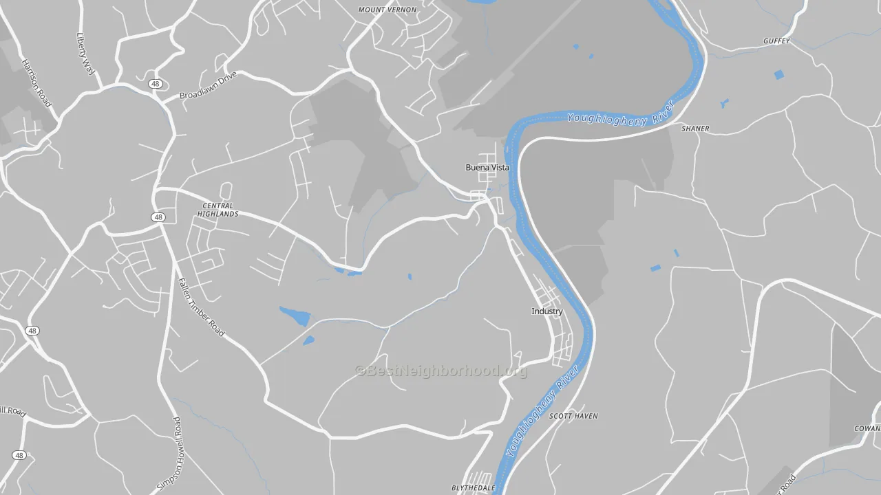 Transit Grade map of Buena Vista, PA
