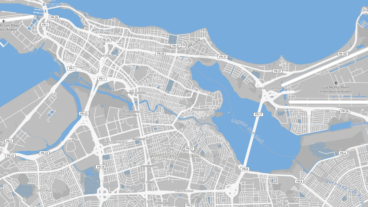 Transit Grade map of Buena Vista Santurce, San Juan, PR