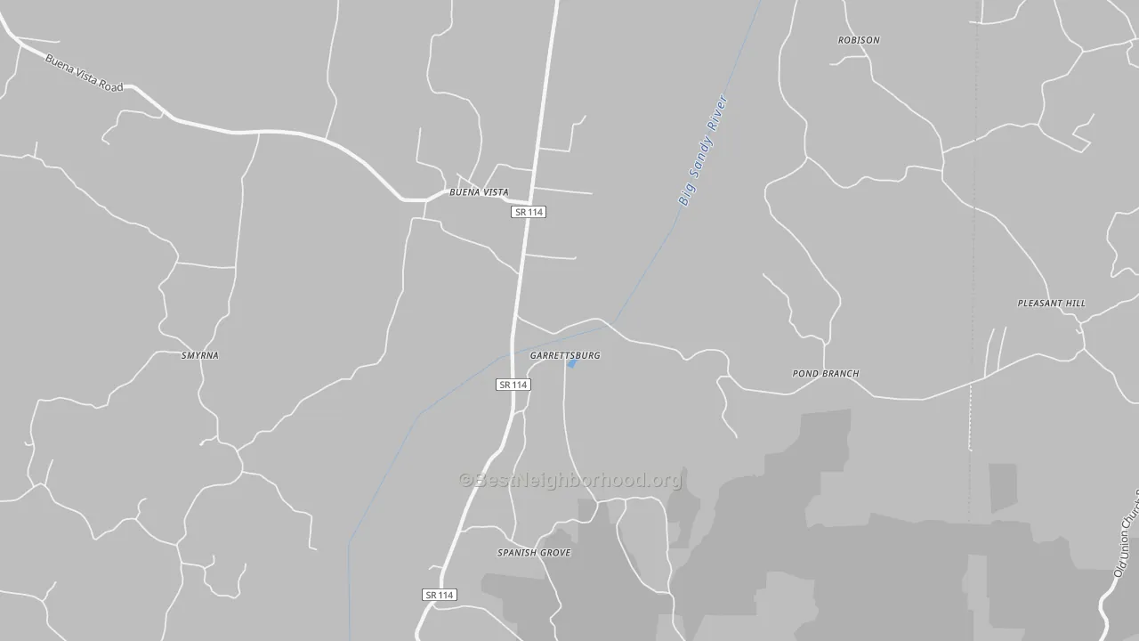 Transit Grade map of Buena Vista, TN