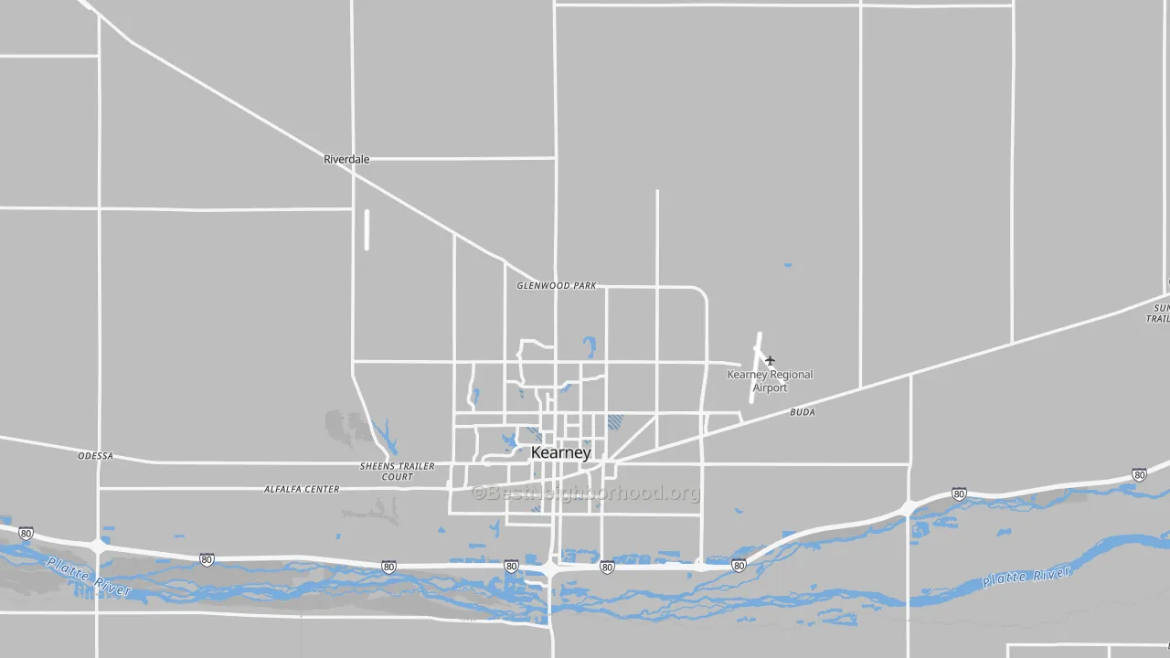 Transit Grade map of Buffalo County, NE