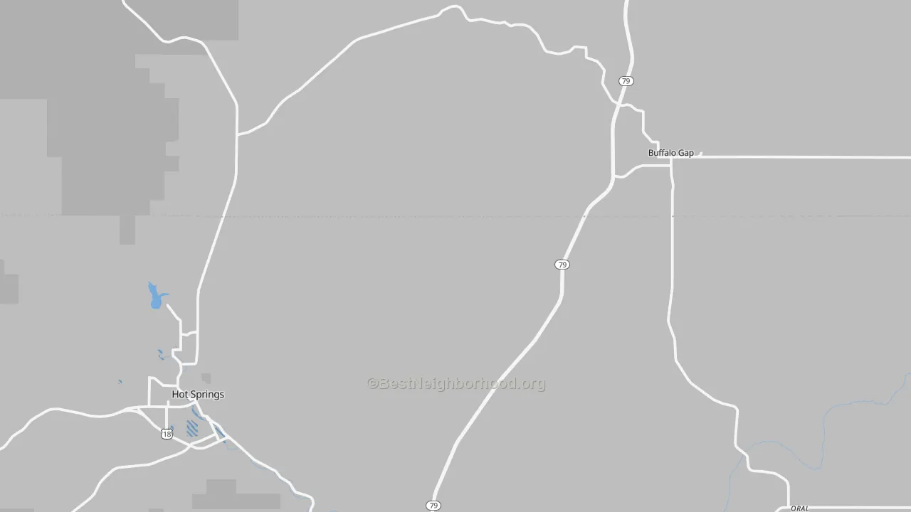 Transit Grade map of Buffalo Gap, SD