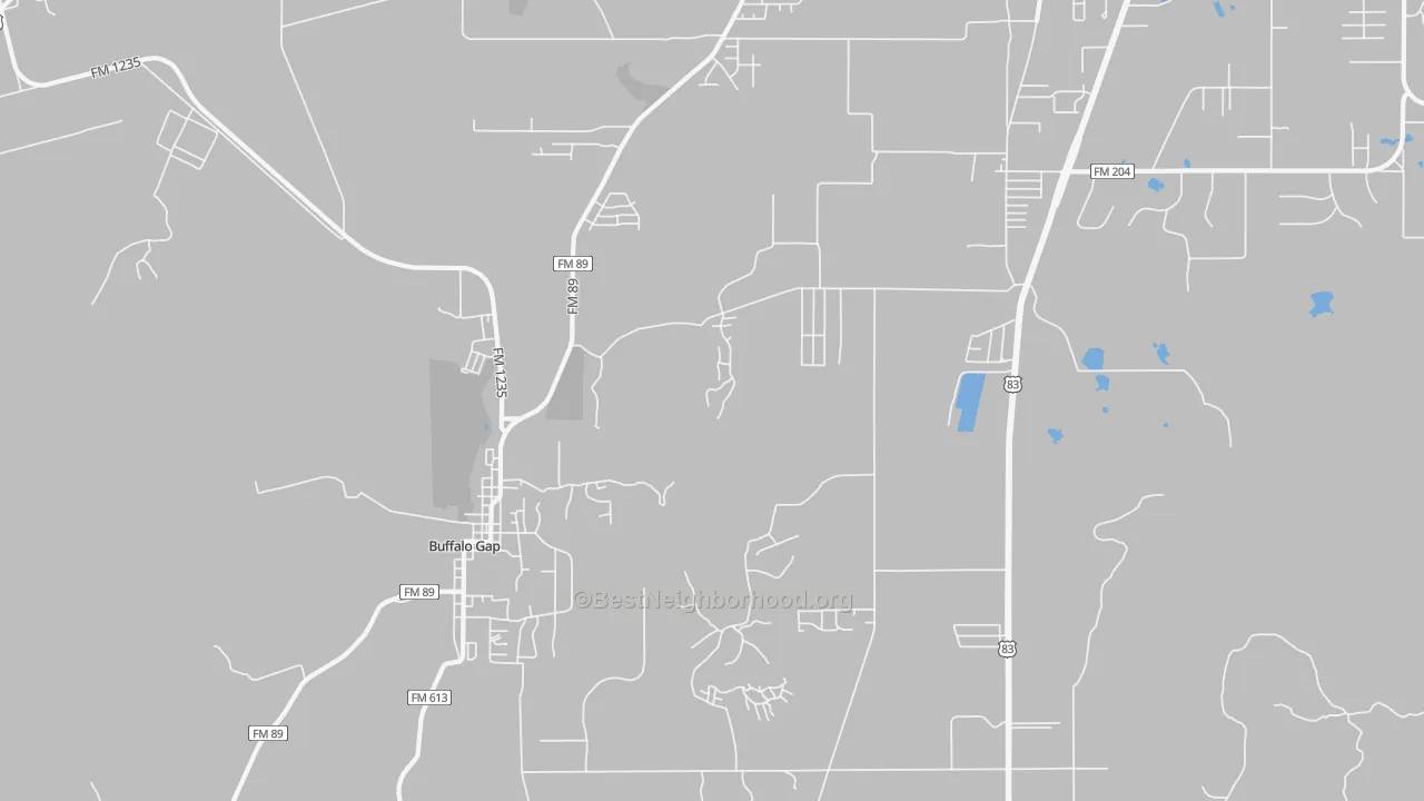 Transit Grade map of Buffalo Gap, TX