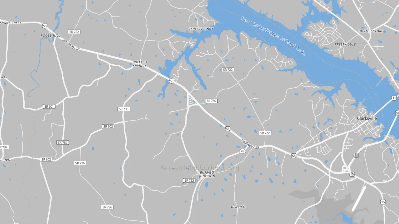 Transit Grade map of Buffalo Junction, VA