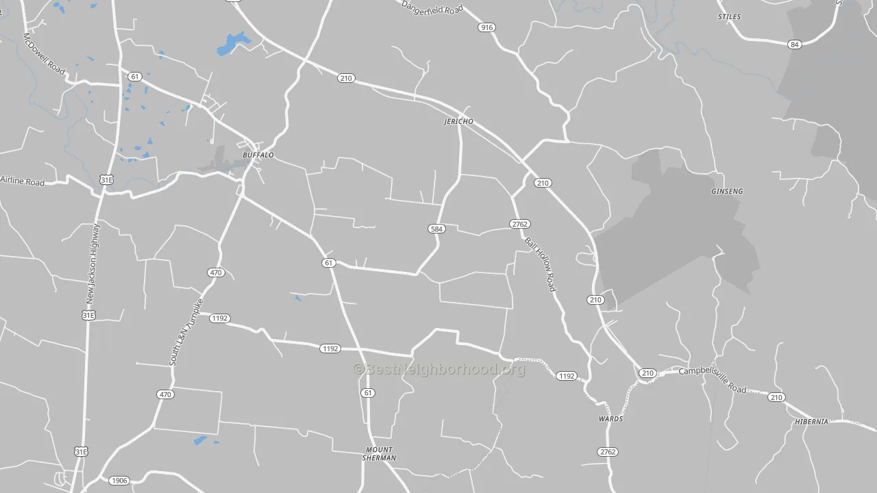 Transit Grade map of Buffalo, KY