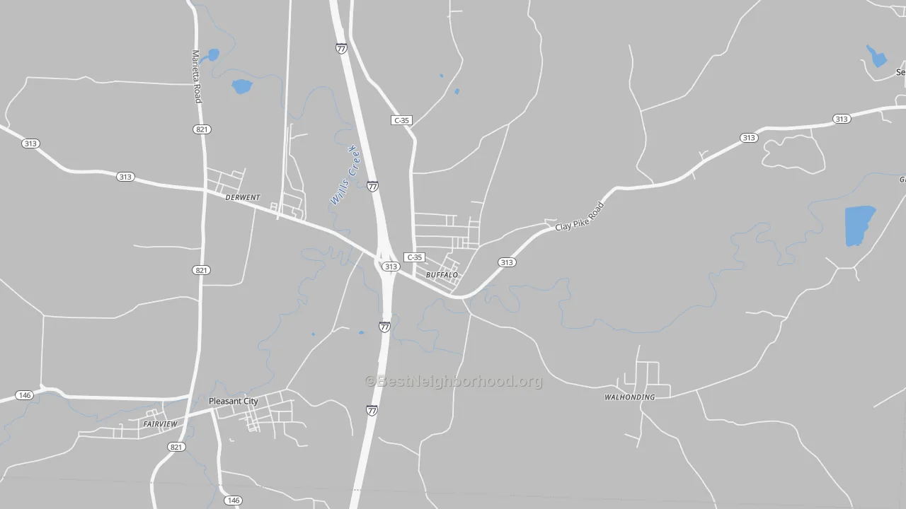 Transit Grade map of Buffalo, OH