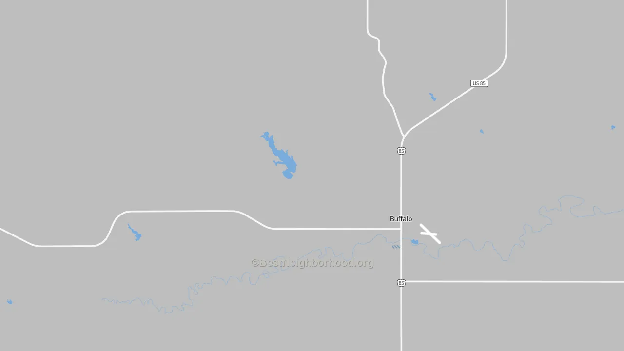 Transit Grade map of Buffalo, SD