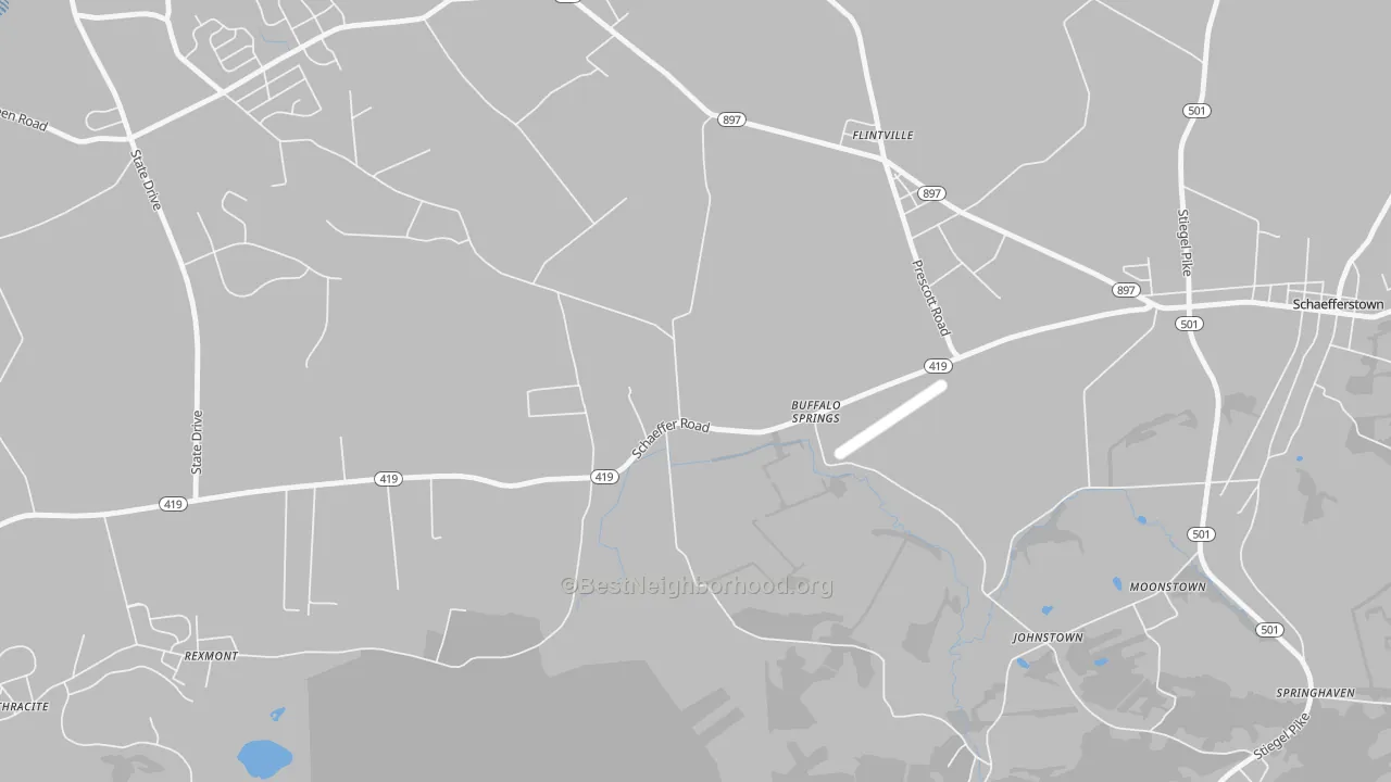 Transit Grade map of Buffalo Springs, PA